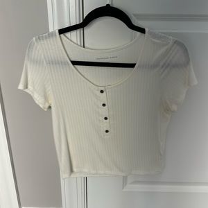 american eagle white blouse/tee